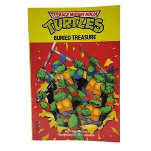Teenage Mutant Ninja Turtles Buried Treasure Paperback Book 1990 TMNT Classic